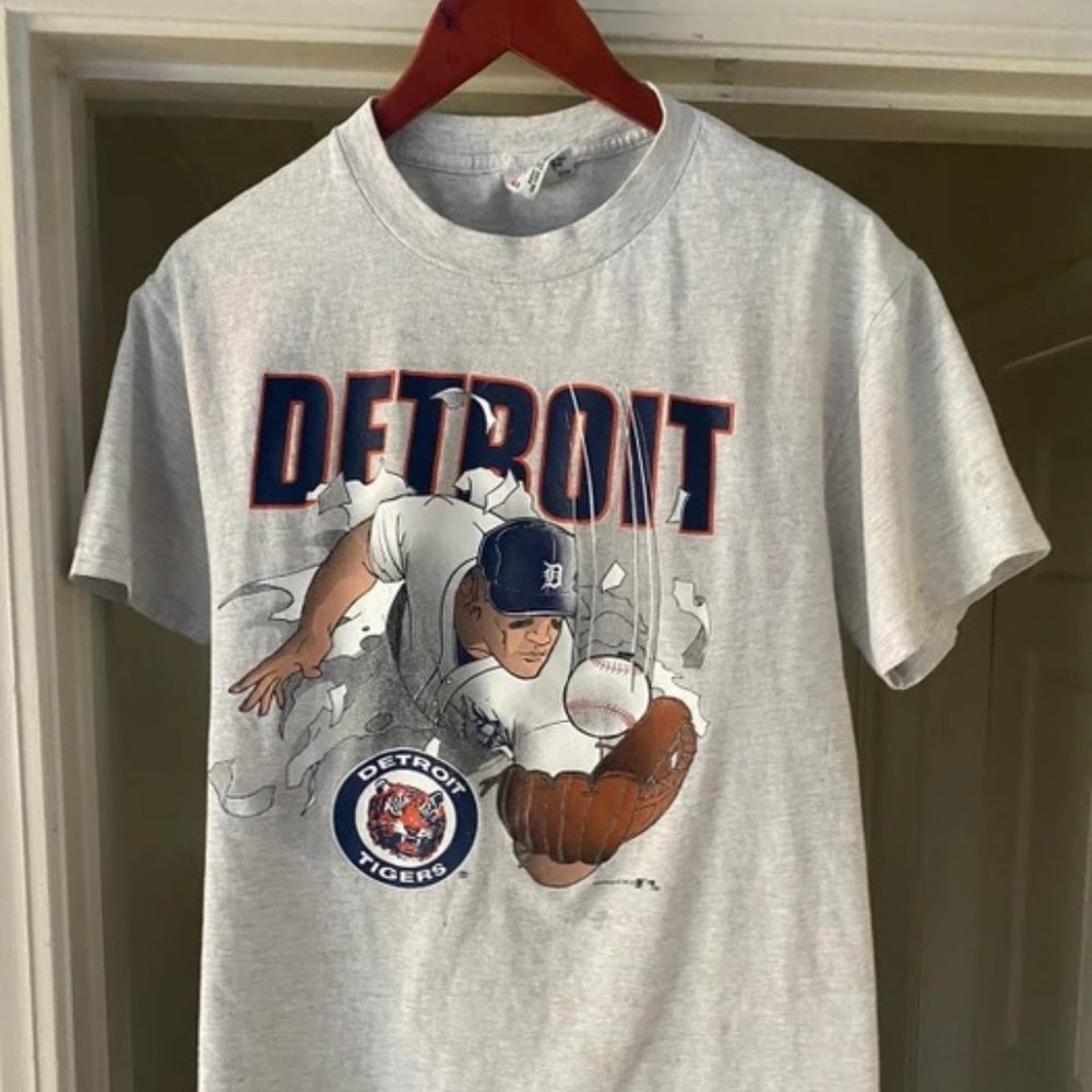 Vintage MLB Detroit Tigers T shirt Baseball Salem Sportswear 90s VTG